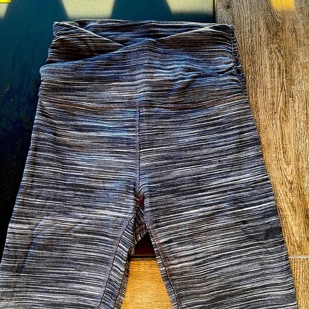 They are crossed lululemon leggings size 4 they fit really well